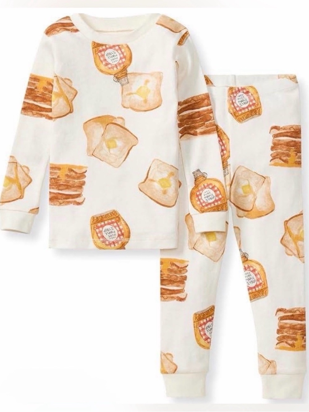 Kids 100% Organic Maple Syrup & French Toast Pajama Set